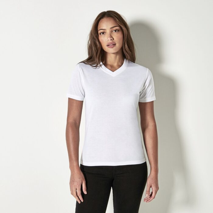 wit dames subli plus® v hals t shirt-printonlyforyou.nl-print only for you - blanco textiel-blanco kleding-kleding bedrukken-groothandel textiel
