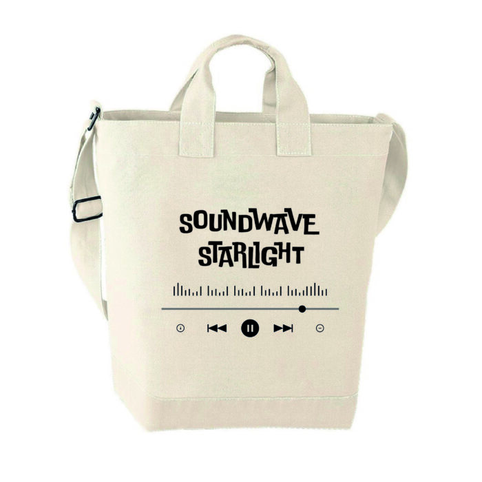 sound wave tote bag, canvas tote bag-schoudertas-print only for you-tot bag kopen