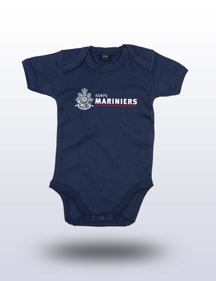 blauwe Korps Mariniers baby rompertje - mariniers kinderen-mariniers webshop-korte mouwen rompertje