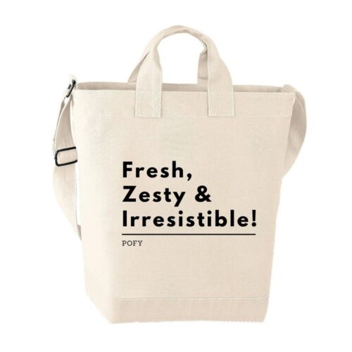 fresh zesty en irresistible! tote bag - schoudertas met print - tote tas met tekst-handtas