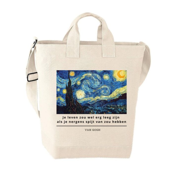 tote tas van Gogh met quote-tote tas met quote